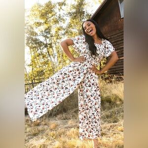 EUC L Ivy City Co Sweet Caroline Jumpsuit